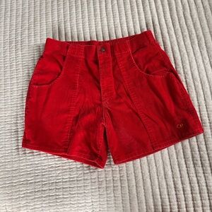 Vintage Men’s Ocean Pacific OP Red Corduroy Shorts 38